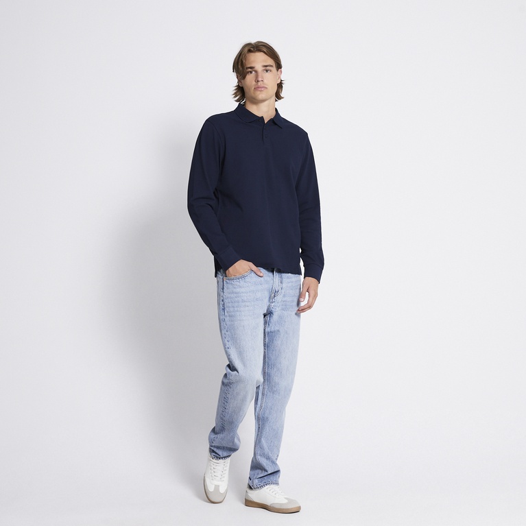 Long sleeve polo shirt "Aiden" Navy